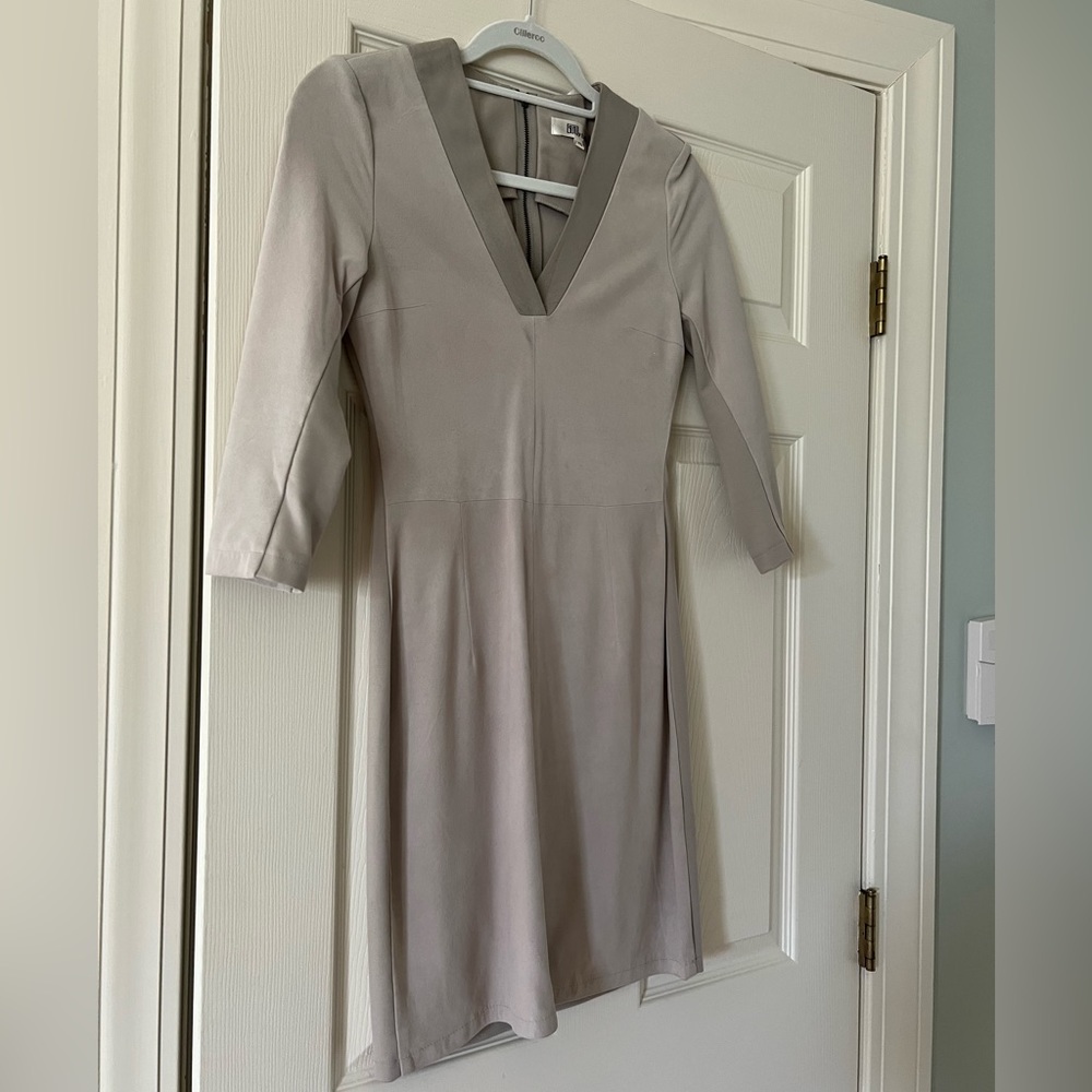 My Tribe - Light Gray Suede 3/4 Sleeve Dress- Size XS